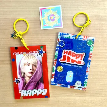 BTS Jin - Happy Acrylic Photocard Holder Keychain