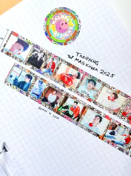 Taehyung W Korea 2025 Washi Tape - 30mm x 10m