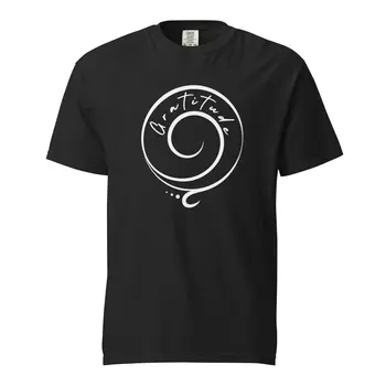 Gratitude Spiral Symbol T-Shirt design | Mindfulness Black
