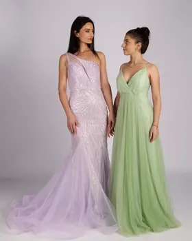 Nefeli Light Mint glitter dress "evening dresses"
