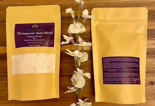 Ylang Ylang & Lemongrass Luxury Natural Bath Blend in Eco-Pouch