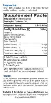 Rebel Herbs Organic Nuroade Capsules for Healthy Memory - 30 Count