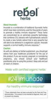 Rebel Herbs Organic Imunade Vegetarian Capsules - 60 Count