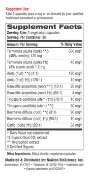 Rebel Herbs Organic Heartade Vegetarian Caps - 60 Count