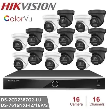 Hikvision 16CH 4K POE NVR Kit CCTV Security System 16PCS Outdoor System