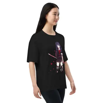 Kisara Tendo Unisex Oversized T-Shirt Black Bullet Anime Graphic Oversized Tees
