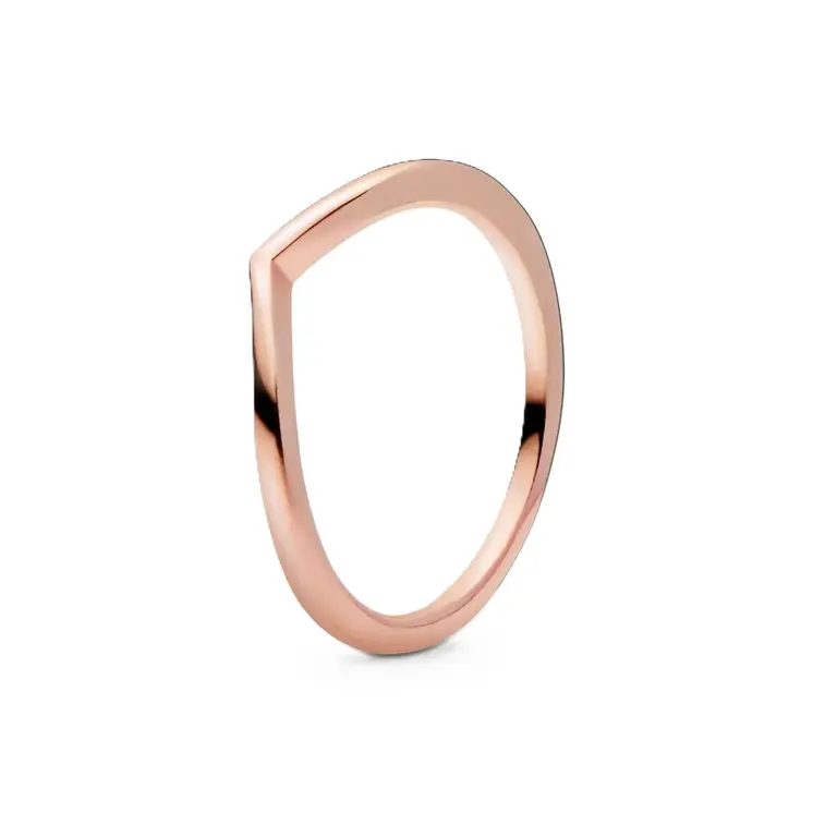 PANDORA JEWELS Mod. WISHBONE 14K ROSE GOLD-PLATED - RING - Size 50 ***SPECIAL PRICE***