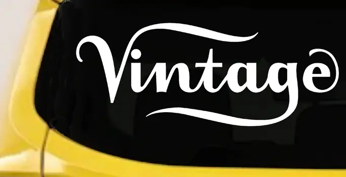 Vintage Window Lettering Decal for Business Cars Trucks Storefronts