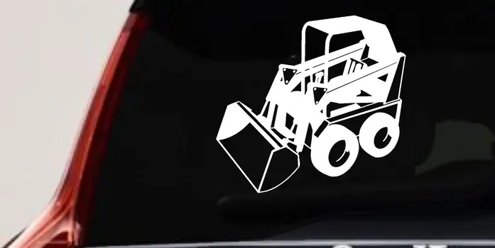 Skid Steer Loader Window Decal Construction Business Vinyl Sticker