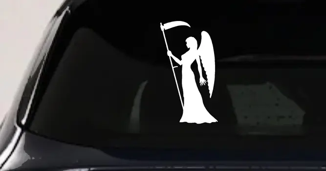 Grimm Reaper Girl Car Truck Window Decal Sticker Female Vinyl