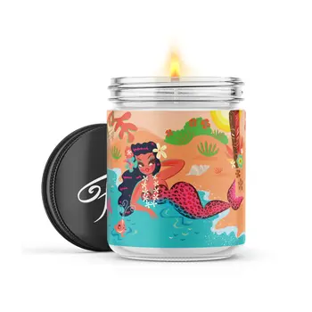 Pink Leopard Tiki Mermaid