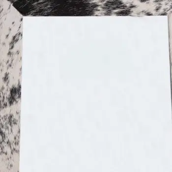 8" x 10" Black And White Cowhide Hanging & Tabletop Picture Frame with Mat