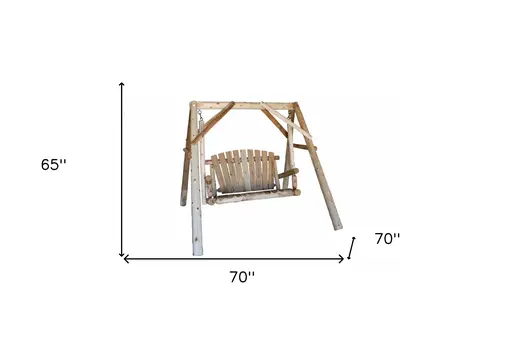 70" Natural Swing Chair