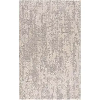 3' X 5' Gray Abstract Dhurrie Area Rug