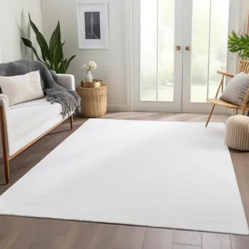 5' X 8' Gray And Ivory Abstract Washable Indoor Outdoor Area Rug