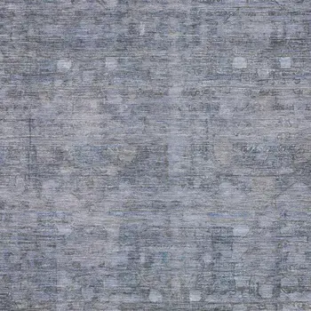 10' X 14' Blue And Gray Geometric Washable Indoor Outdoor Area Rug