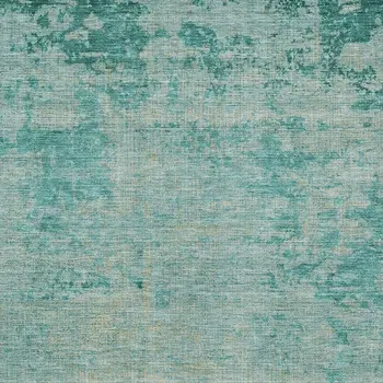 5' X 8' Teal Blue And Wheat Abstract Washable Indoor Outdoor Area Rug