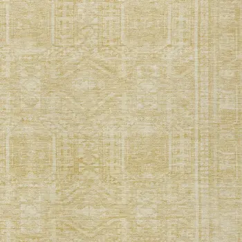 5' X 8' Wheat And Beige Geometric Washable Indoor Outdoor Area Rug