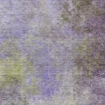 10' X 14' Purple And Olive Green Abstract Washable Indoor Outdoor Area Rug