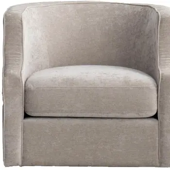 32" Beige Fabric Upholstered Arm Chair