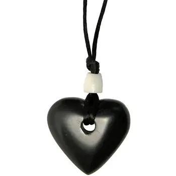 Coal Heart Pendant from Colombia