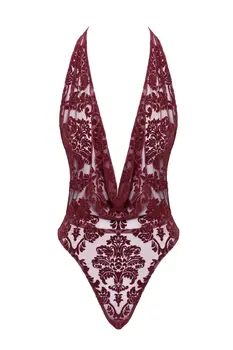 F386 Body Kink Royal mit Wasserfallausschnitt - 3XL